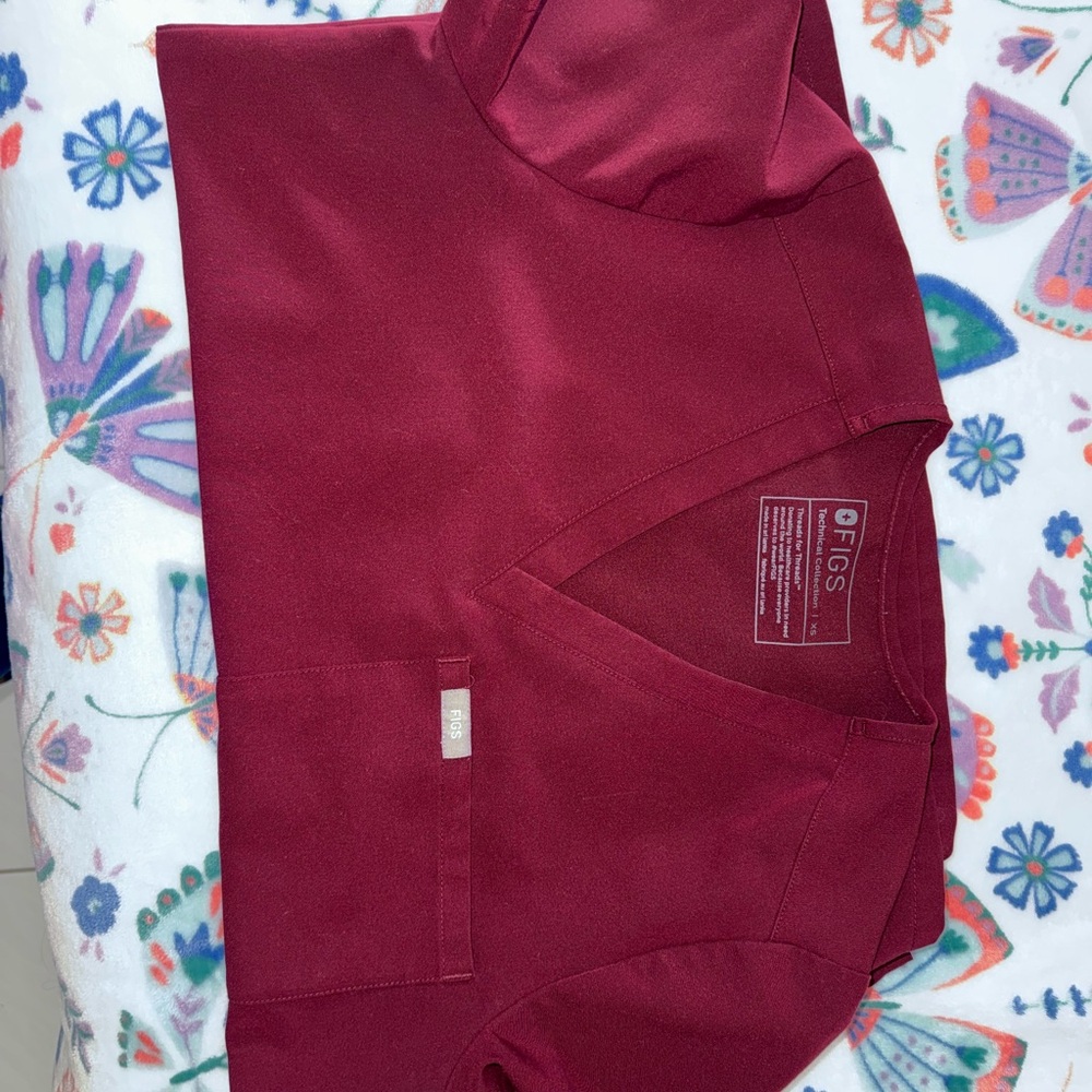 Figs Catarina top burgundy